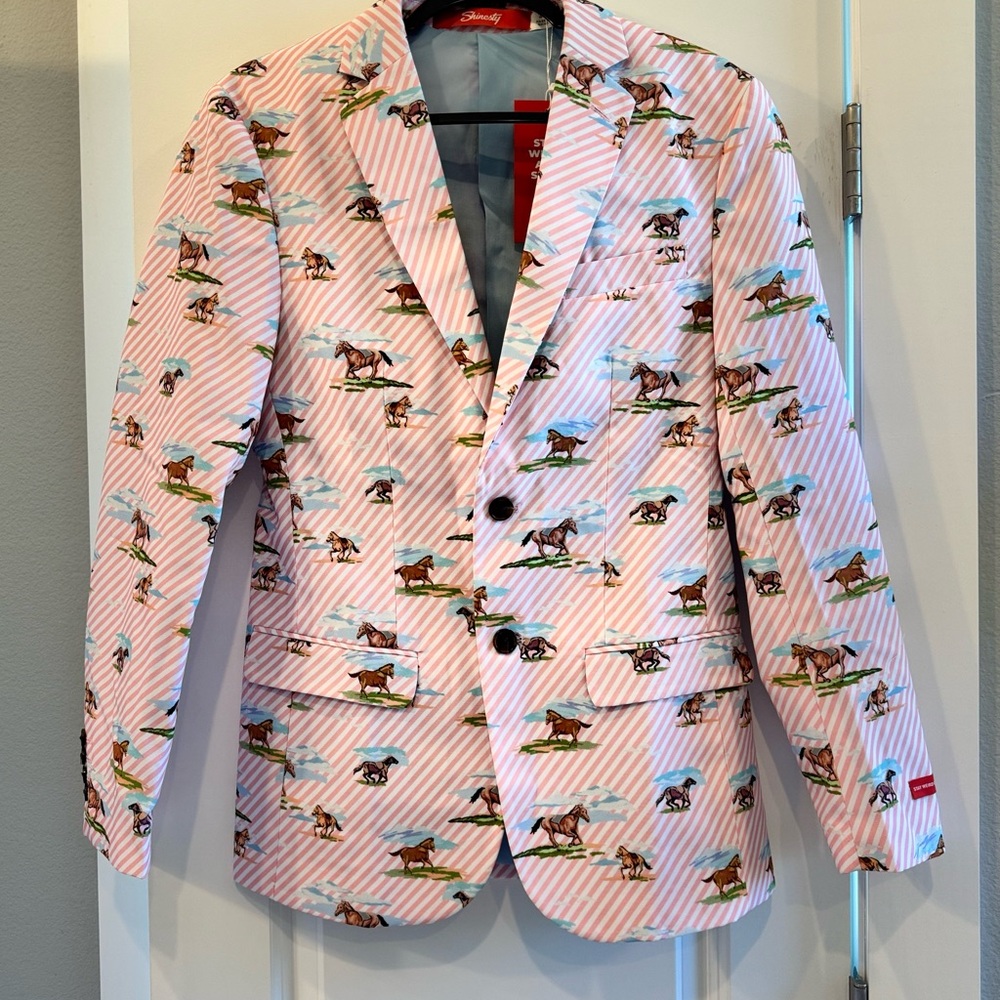 Shinesty Blazer Derby Horses Sz 36 NWT